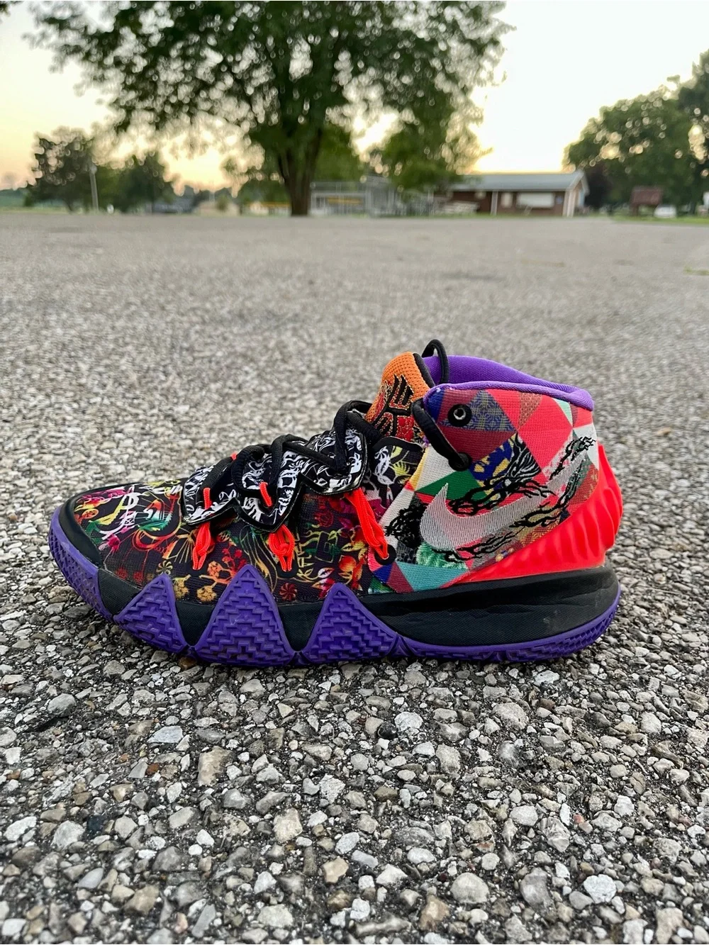 Nike Kids Multicolor Purple-Accented Graphic Sneakers